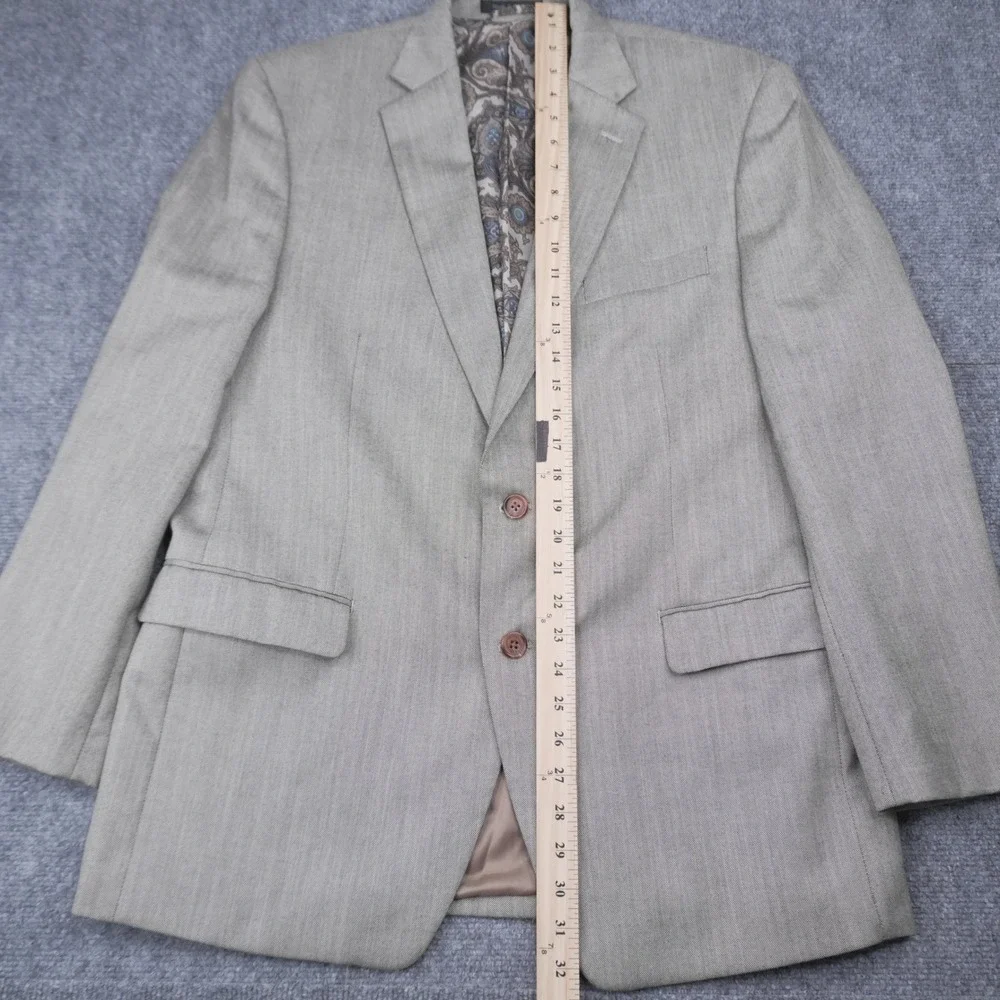 Lauren Ralph Lauren Blazer Mens 42R Grey Paisley Lining Sport Coat Macy's